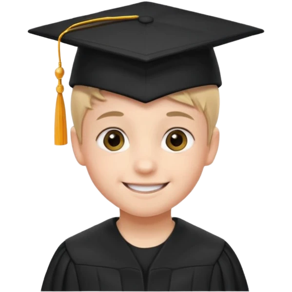 graduating cap kid emoji