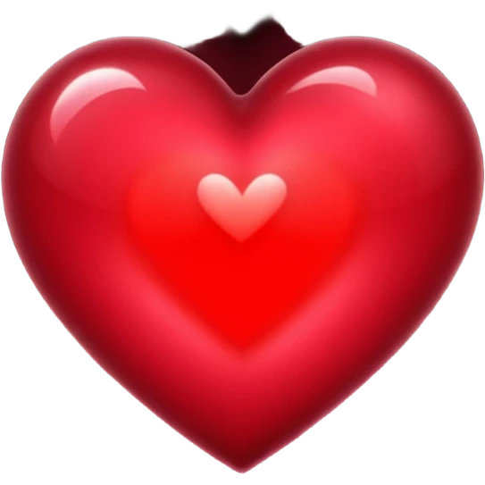 burgundy red heart shaped spell emoji