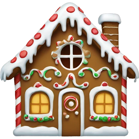 Gingerbread house emoji