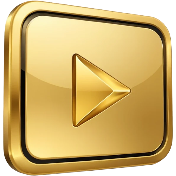 gold youtube play button emoji