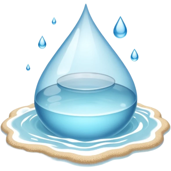 Water surrounded by san emoji