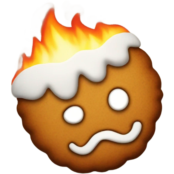 gingerbread on fire emoji