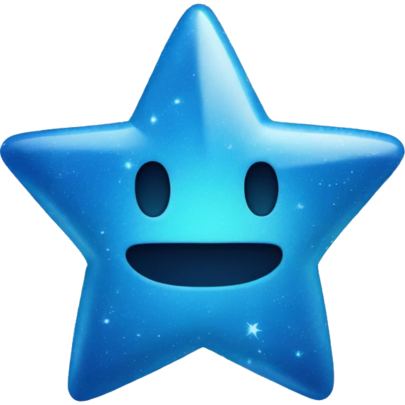 a blue shinning star emoji
