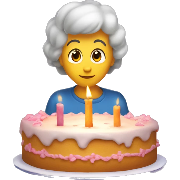 Tarta de cumpleaños con velas 🕯️  emoji