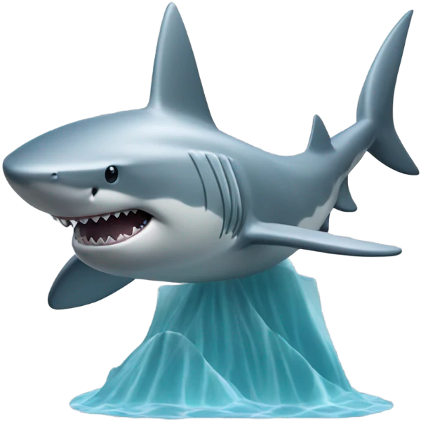 a statue of a shark emoji