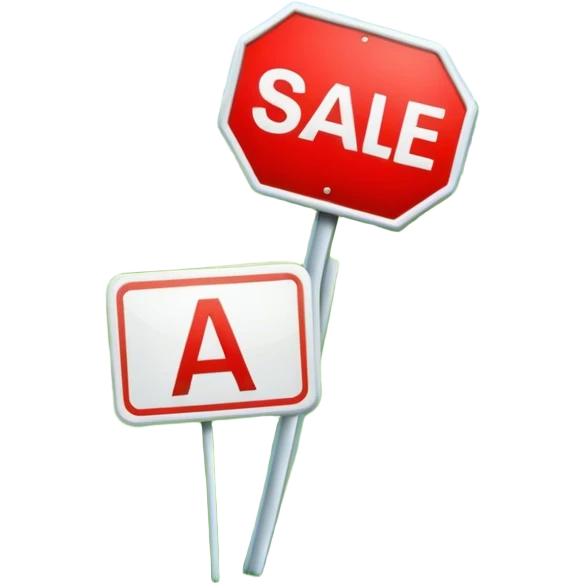 For Sale Sign in front lawn emoji