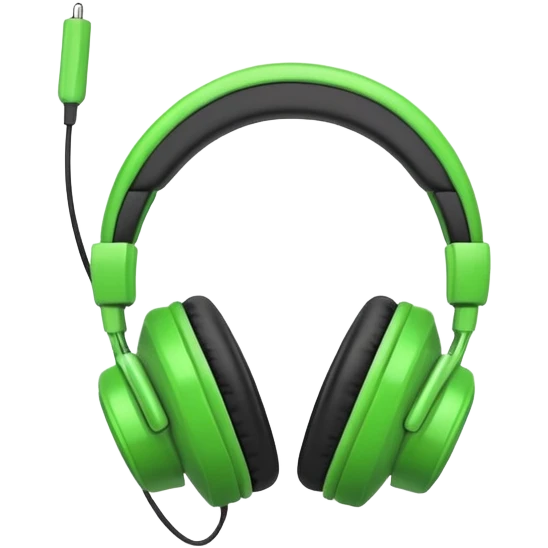 Headphone green emoji