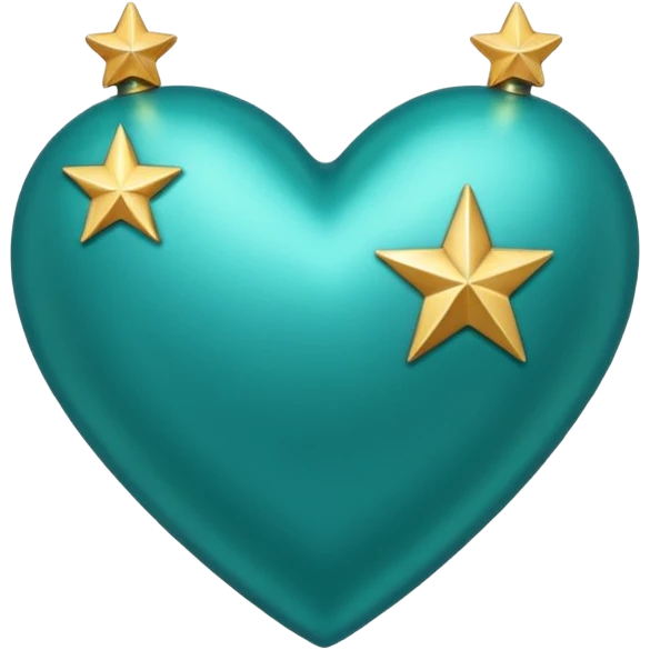 Teal heart with a star and 'you rock'  emoji