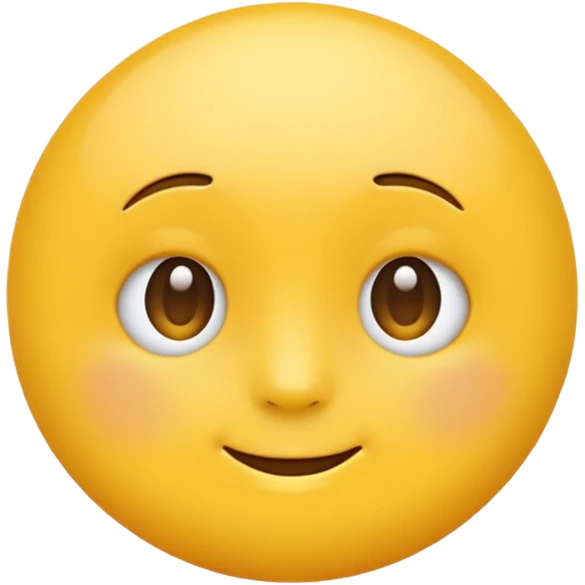 Emoji, yellow round neutral face emoji
