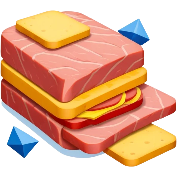  spam meat mondrian style painting back emoji