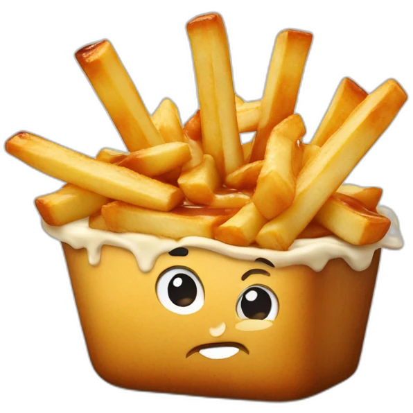 Poutine qui mange une poutine  emoji