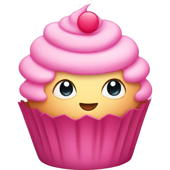 pink cupcake cute emoji