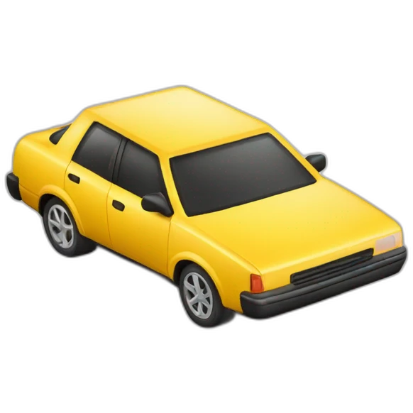 Phone in shape of a car emoji