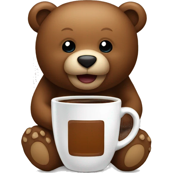 Bear brown , coffee emoji