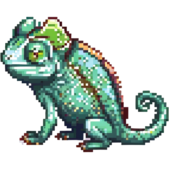 cute red chameleon emoji