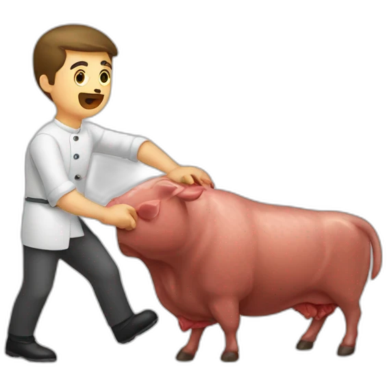 russian pushing meat emoji