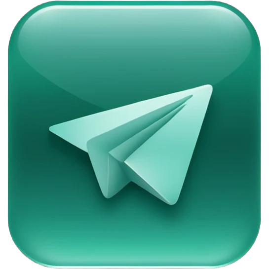
dark green telegram logo icon without background emoji