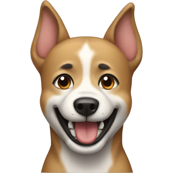 perro riendo emoji