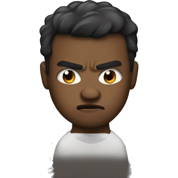 black angry emoji emoji
