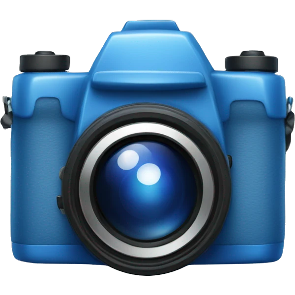 blue camera reflecte emoji