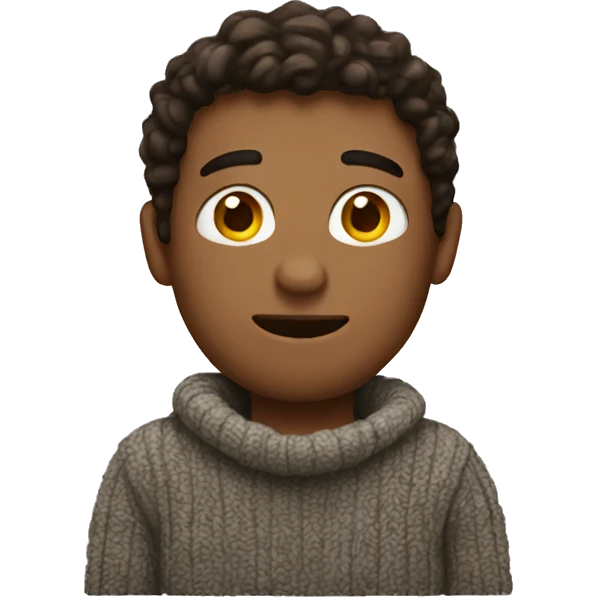 a men with a cozy sueter  emoji