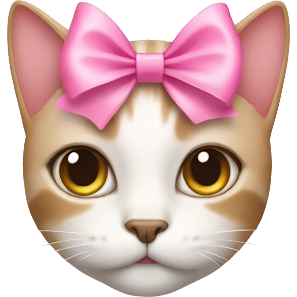 cat with pink bow  emoji