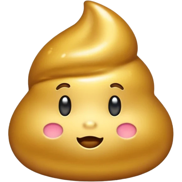 A golden poop
 emoji