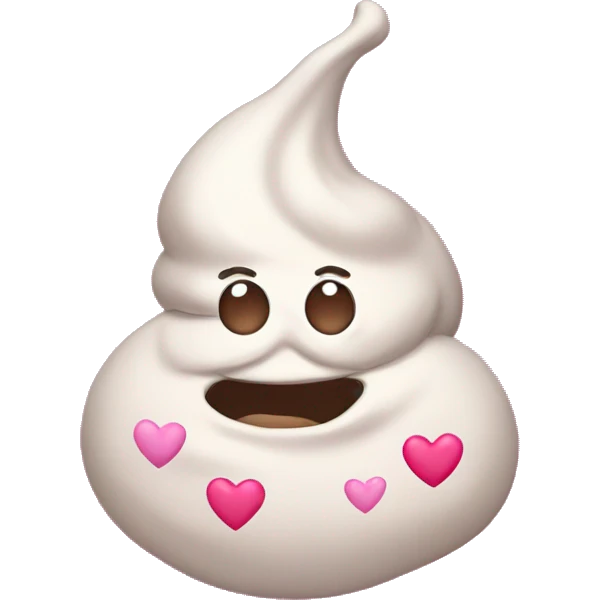 poop with pink hearts emoji