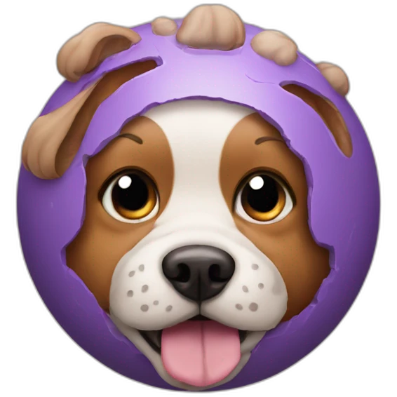planet Jupiter with a cartoon thinking dog face emoji