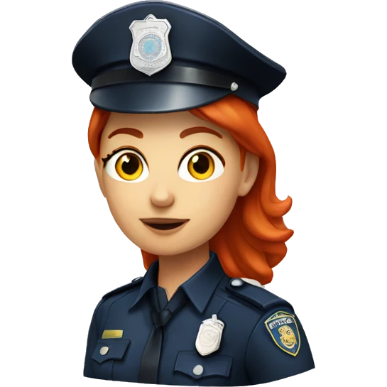 Policewoman with red head emoji