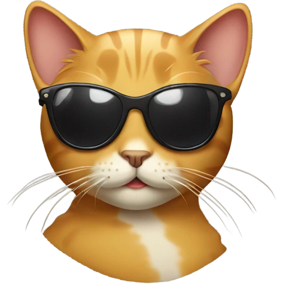 Cat with sunglasses emoji