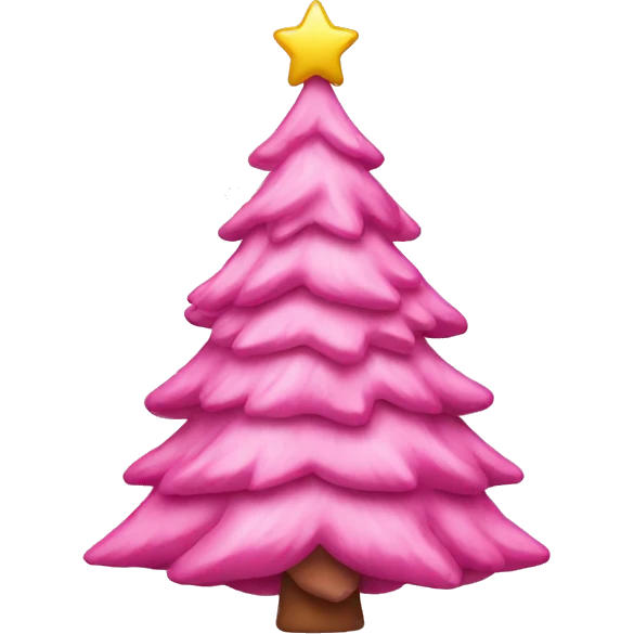 Pink Christmas tree emoji