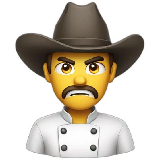 chef cowboy angry emoji