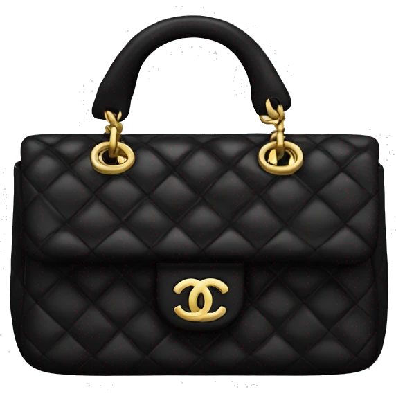 black chanel bag  emoji