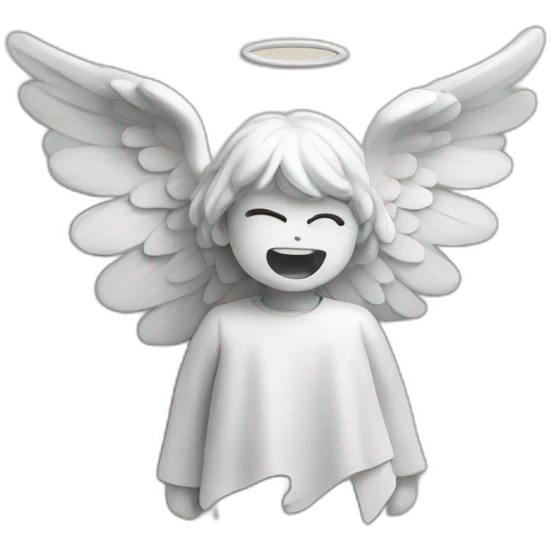 Angel crashed against wall emoji