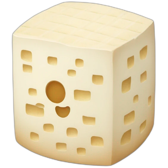 round tofu with a grid pattern on top emoji