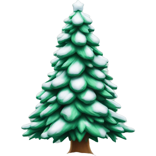Weihnachtsbaum mit Schnee emoji