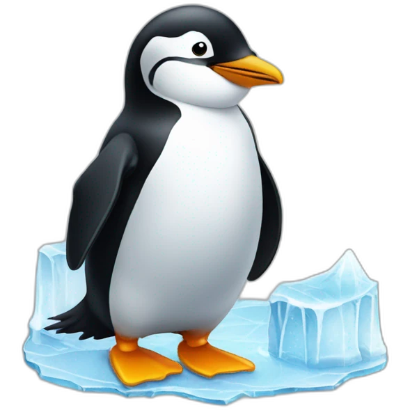 Pinguïn on ice emoji