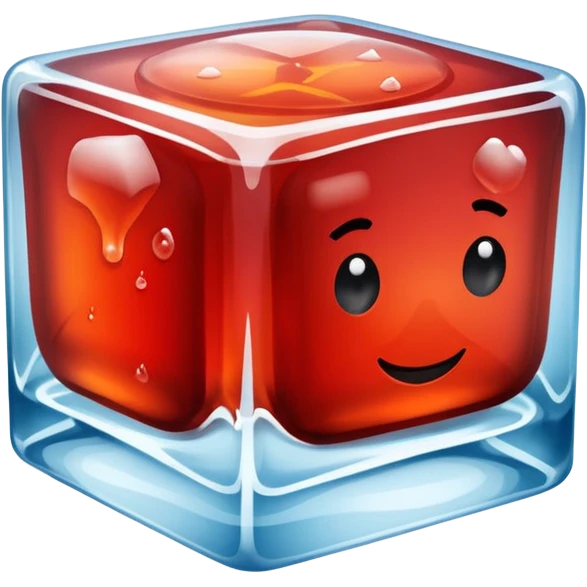 negroni without fruit in the glas but one big icecube emoji