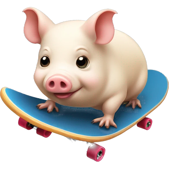 A gunea pig riding a skate board emoji