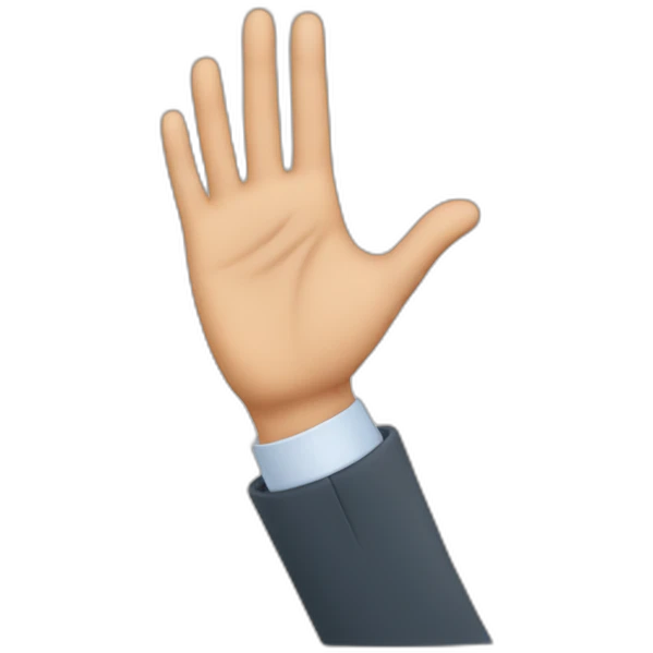 Mann mit Hand nach oben emoji