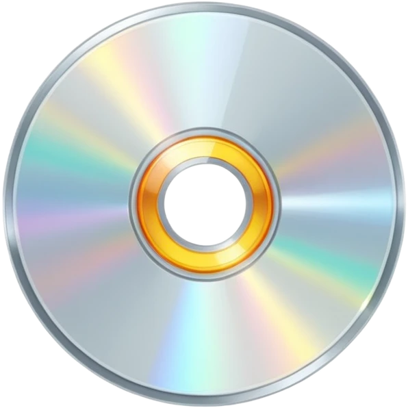 белый светящийся CD-диск, no background emoji