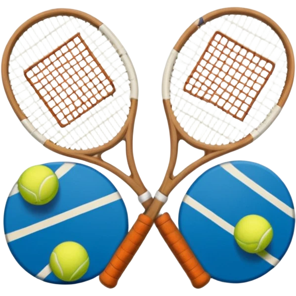 el polideportivo, agrega unas raquetas de tenis emoji