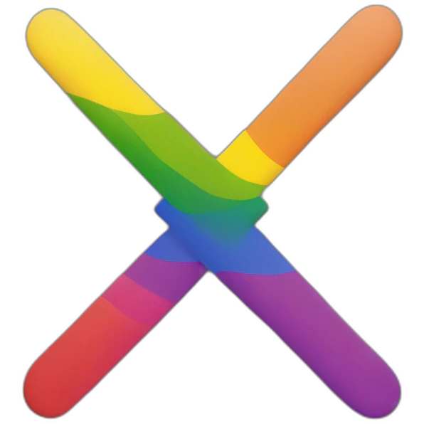 LGBT+ flag cross na zi in the middle emoji