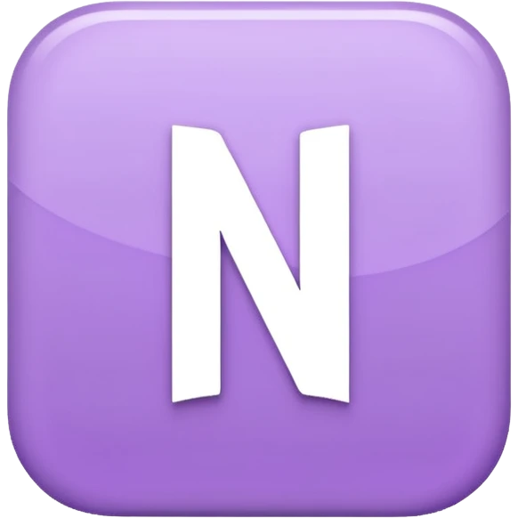 Netflix aesthetic "N" logo in pastel purple emoji