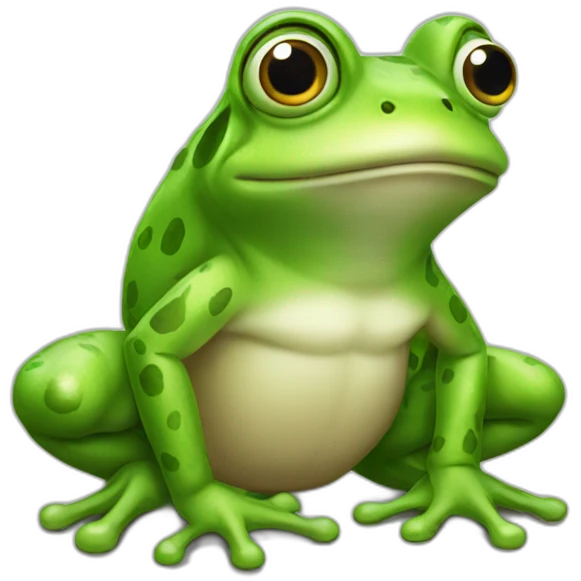 smart frog emoji