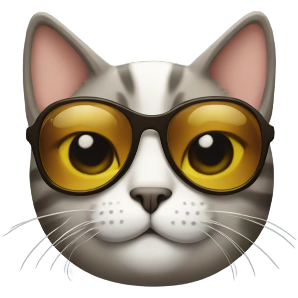 Cat with sunglasses emoji