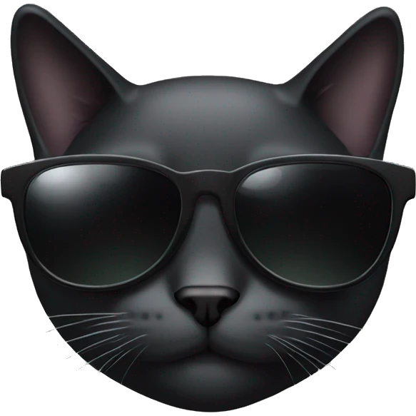 black-cat-with-black-sunglasses emoji
