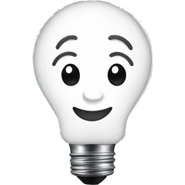 a smiling light bulb emoji