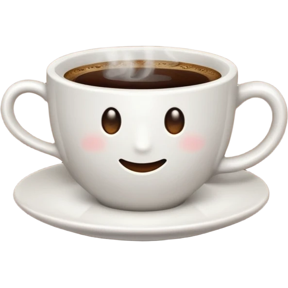 Cup of Coffee white with steam emoji